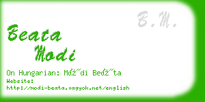 beata modi business card